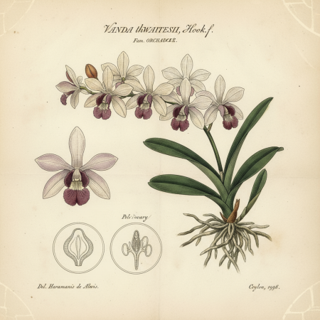 Die historische botanische Zeichnung von 1898 von Haramanis de Alwis